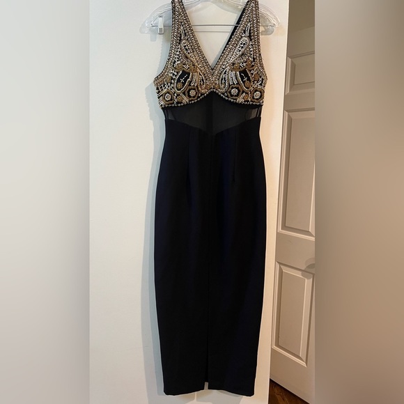 Vintage Alyce Designs Beaded Shear Evening Gown/Prom/Wedding Women’s Size 4 - Picture 7 of 8